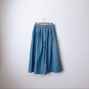 Vintage Karen Scott Denim Midi Skirt